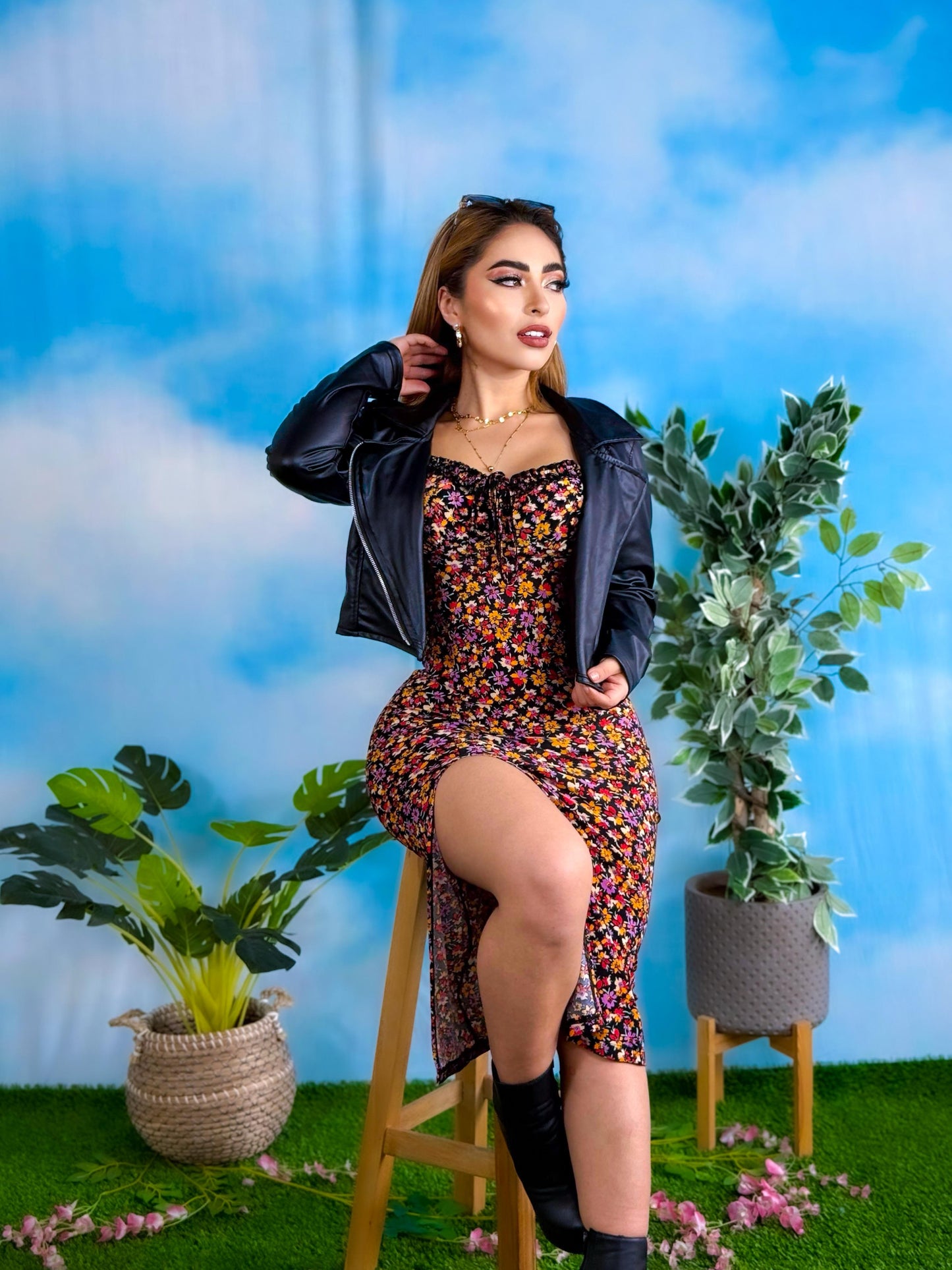 💗 VESTIDO LORE + CHAMARRA