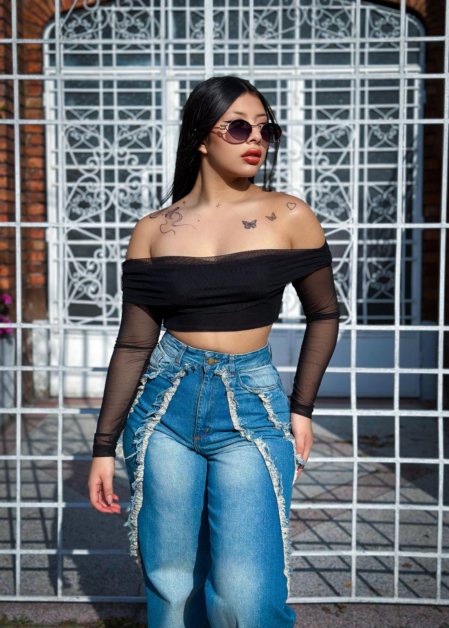 💗JEAN DANNA + BLUSA MALLA