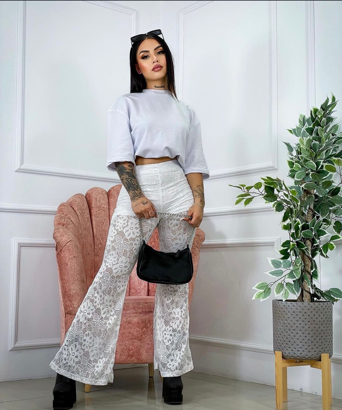 💗 PANTALON ENCAJE + CAMISETA OVERSIZE