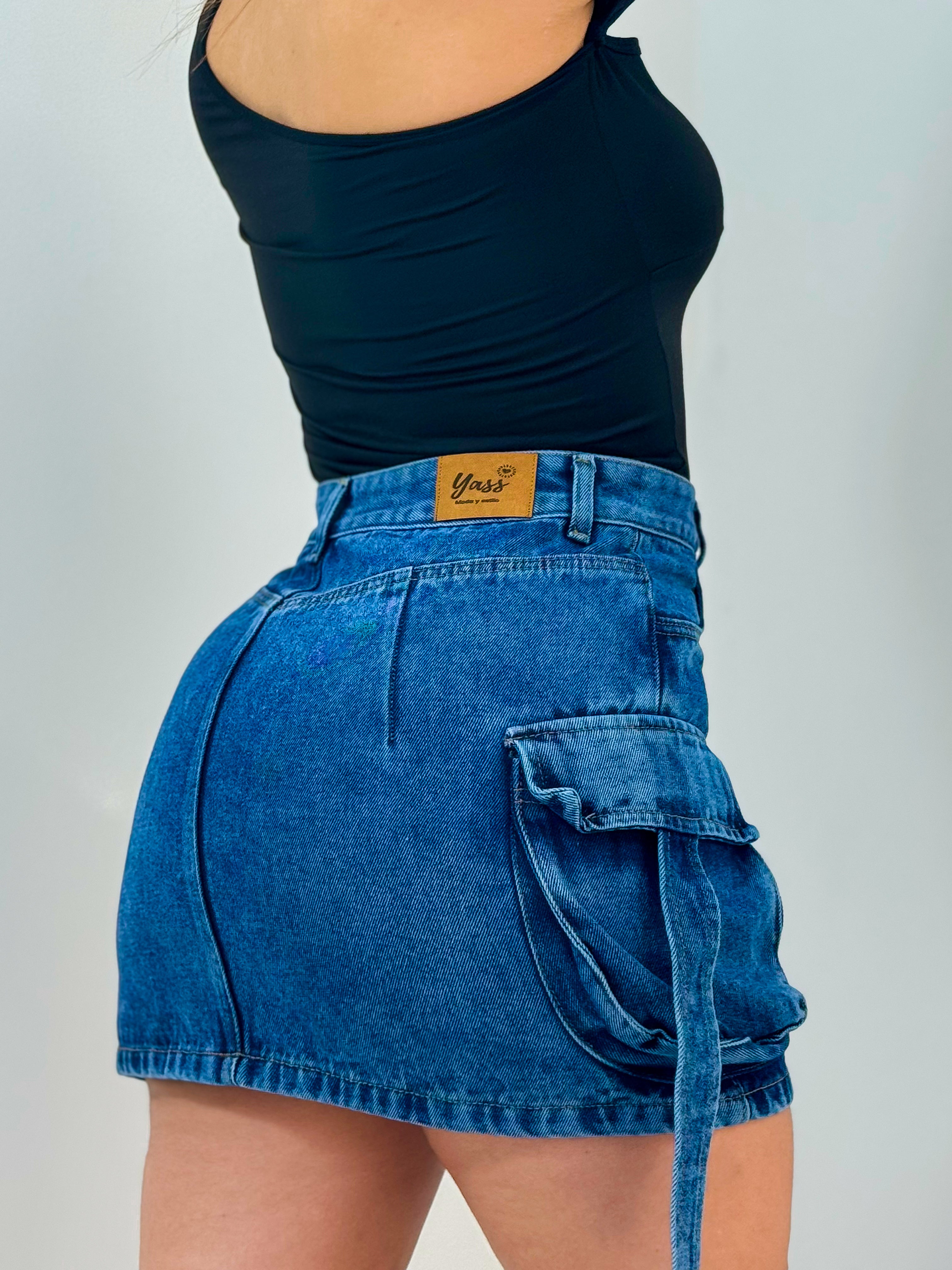 217.FALDA CARGO JEAN