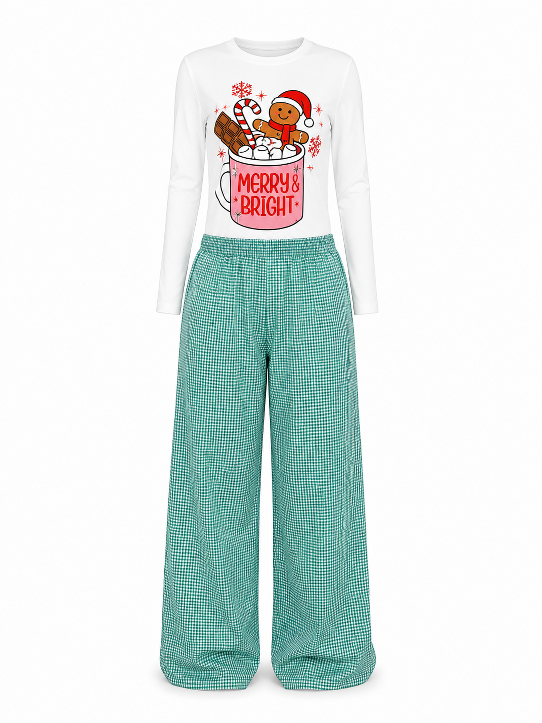 445.PIJAMA NAVIDEÑA  PANTALON DAMA