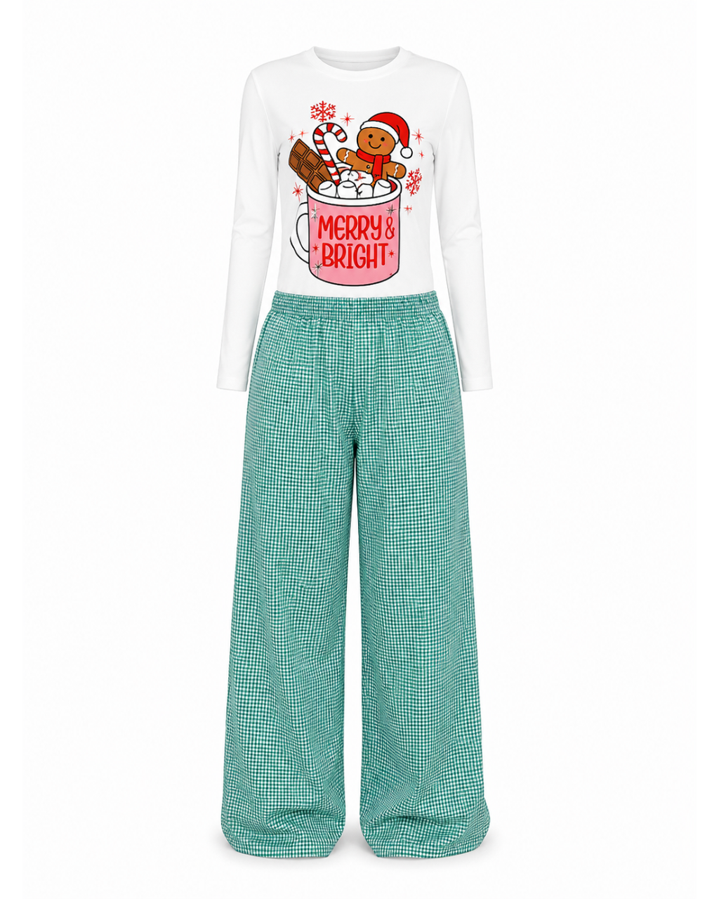 445.PIJAMA NAVIDEÑA  PANTALON DAMA