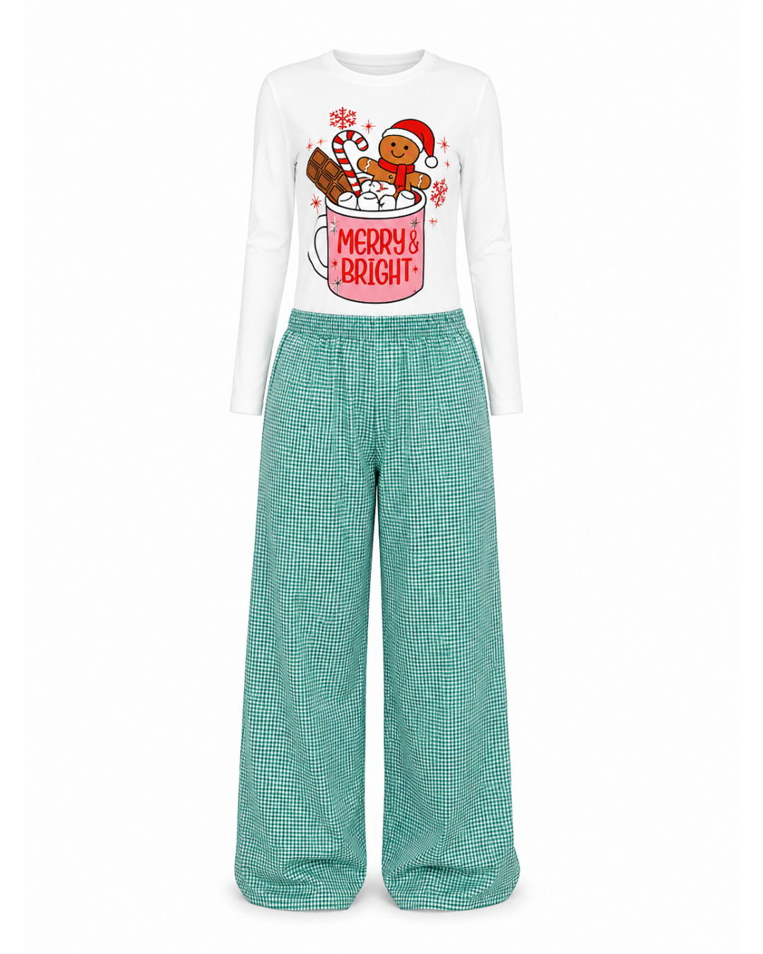 445.PIJAMA NAVIDEÑA  PANTALON DAMA