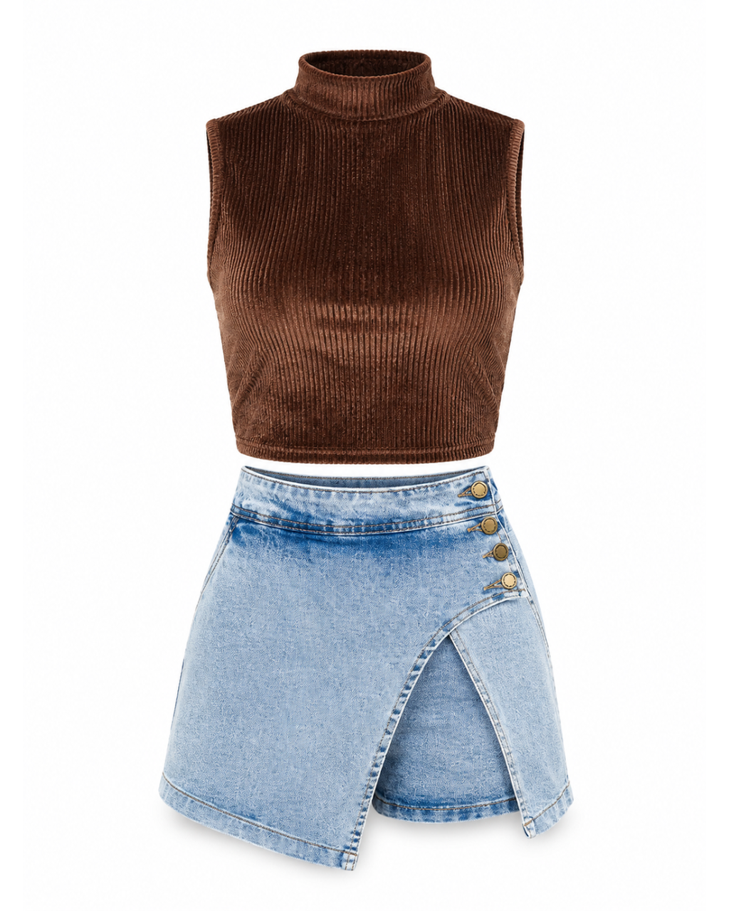 415.FALDA SHORT + CROP TOP