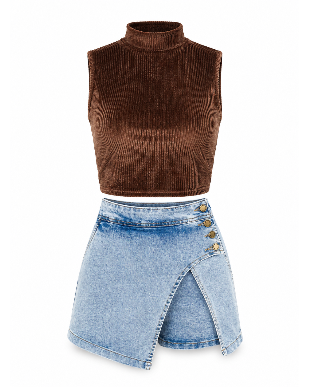 415.FALDA SHORT + CROP TOP