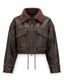 266.CHAQUETA  CUERO PELUCHE