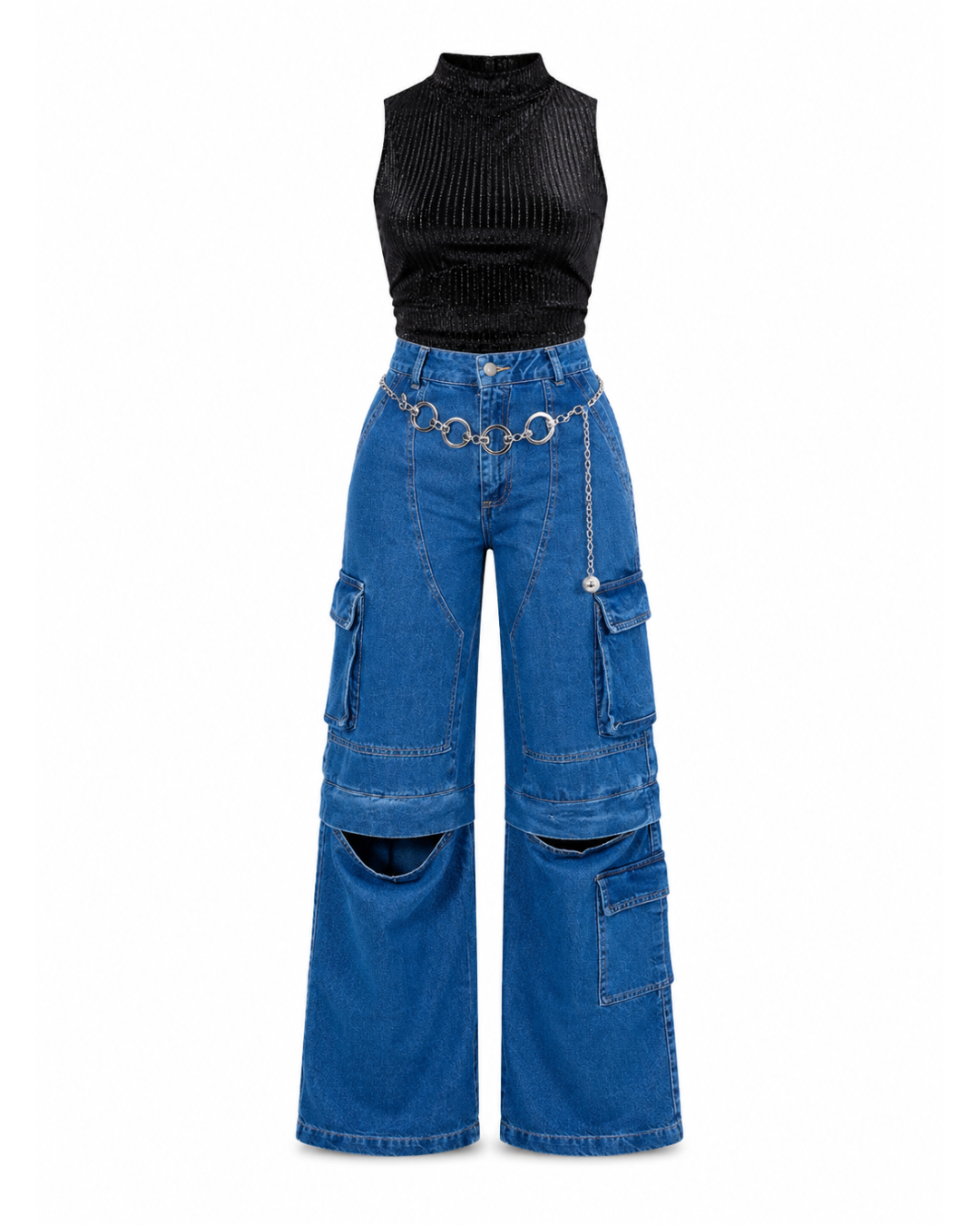 394.JEAN BERLIN+ CROP TOP Imagen principal del producto