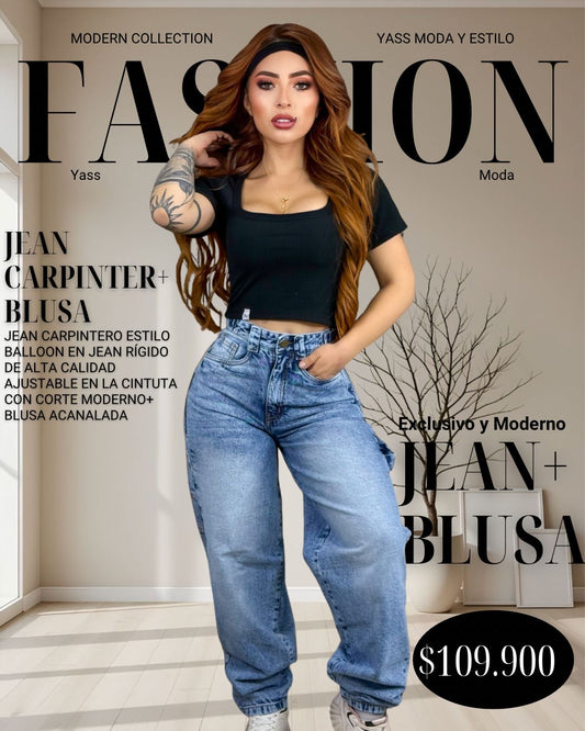 💗JEAN CARPINTERO + BLUSA