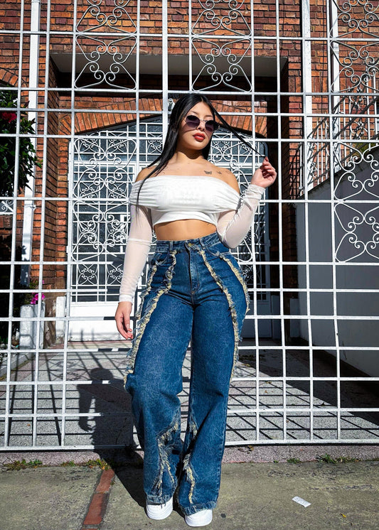 💗JEAN DANNA + BLUSA MALLA