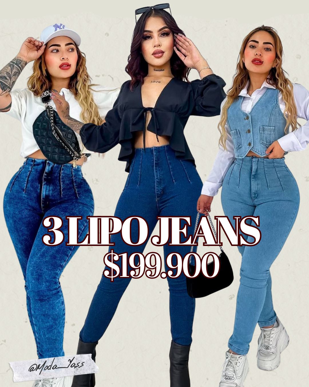 💗3 LIPO JEANS $199.900