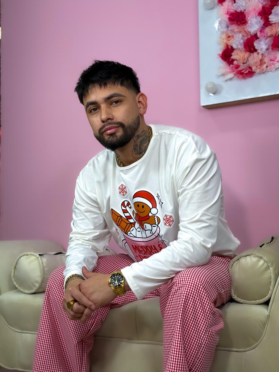 446.PIJAMA NAVIDEÑA  PANTALON  HOMBRE