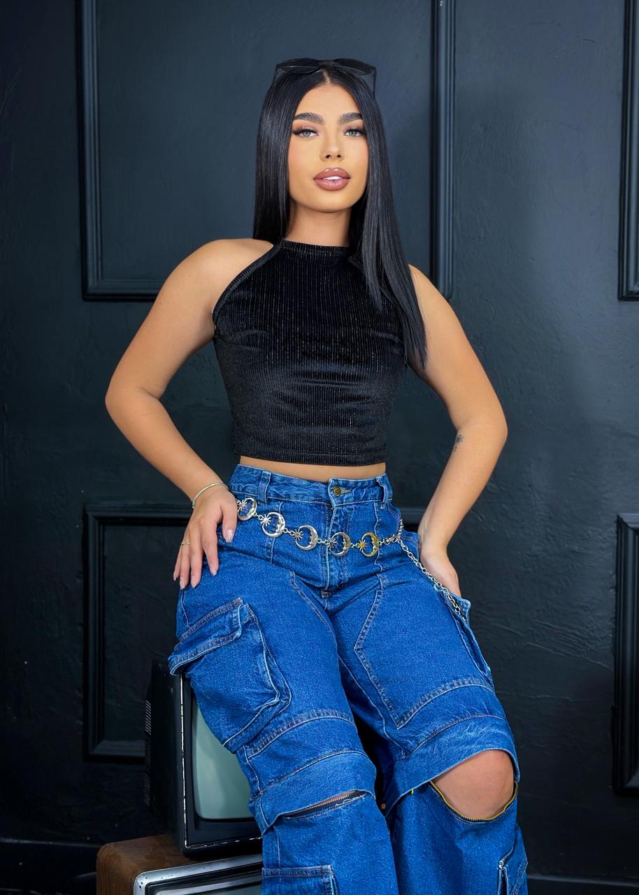 394.JEAN BERLIN+ CROP TOP Imagen secundaria del producto