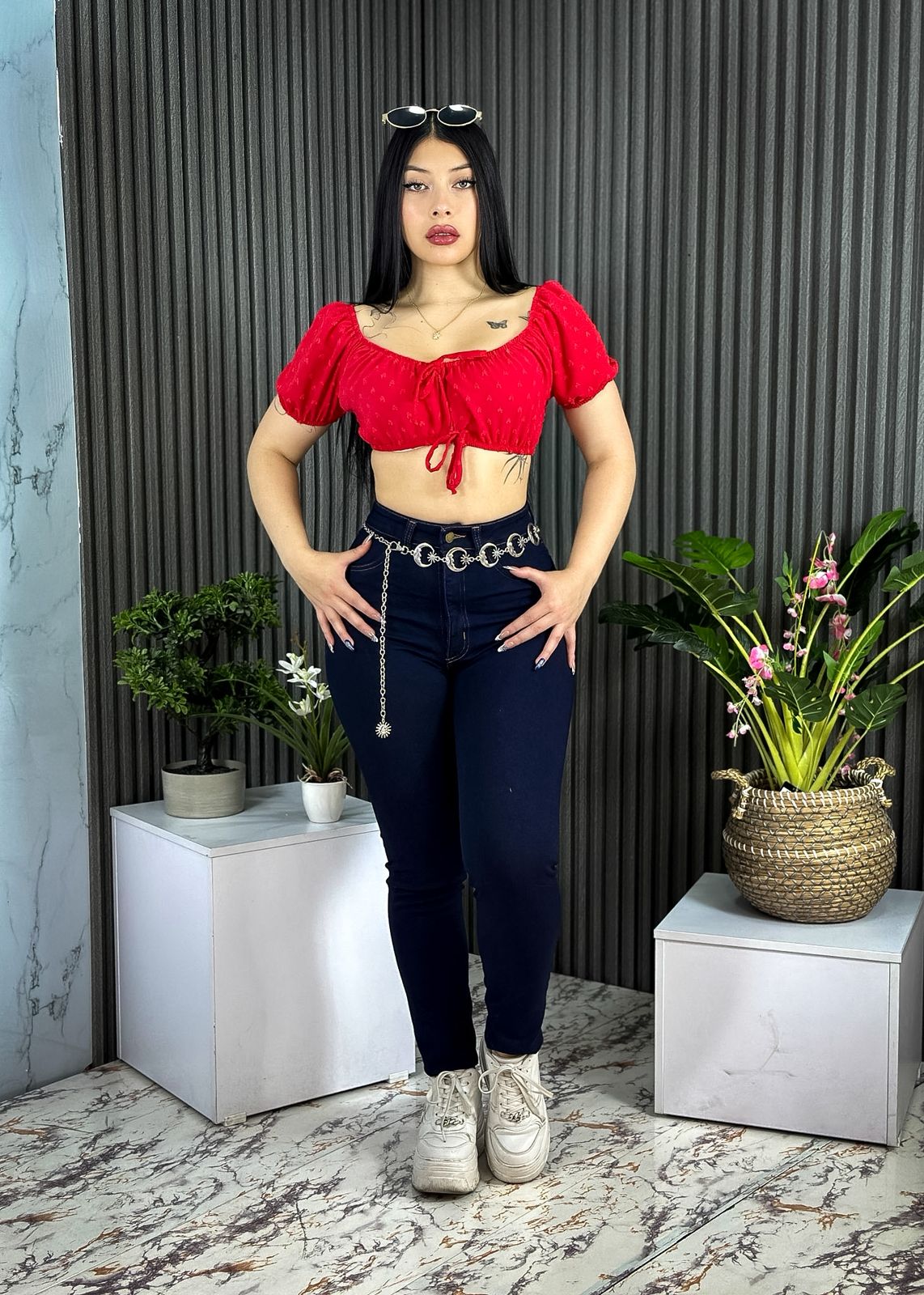 💗SKINNY OCHENTERO + BLUSA