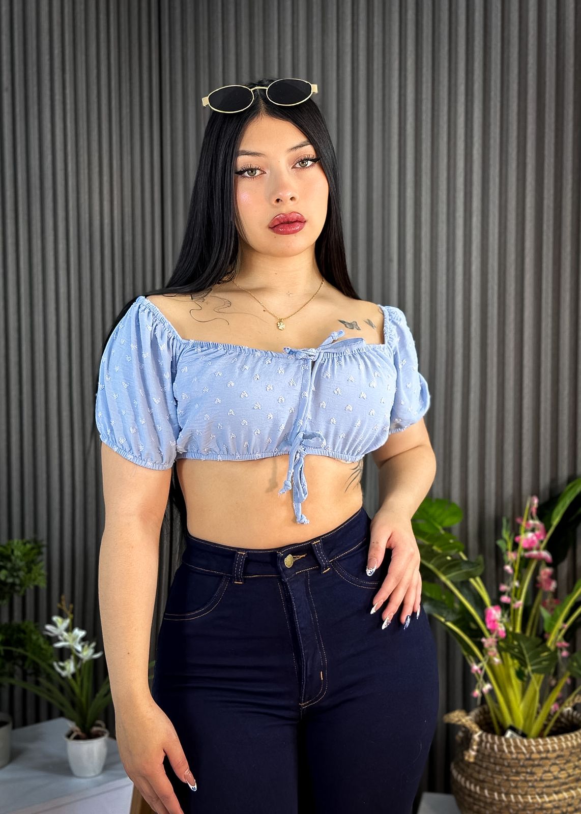 💗SKINNY OCHENTERO + BLUSA