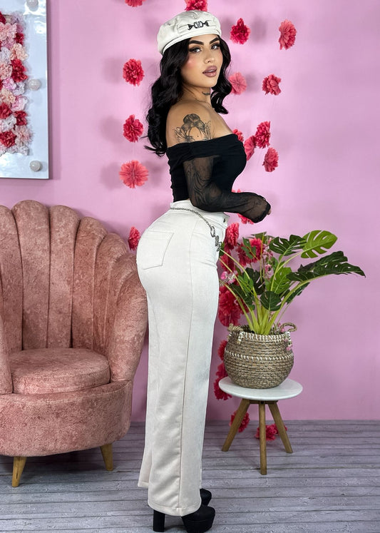 PANTALON GAMUZA+ BLUSA MALLA