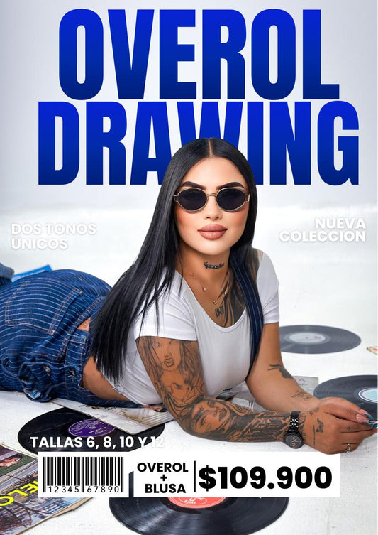 OVEROL DRAWING +  BLUSA